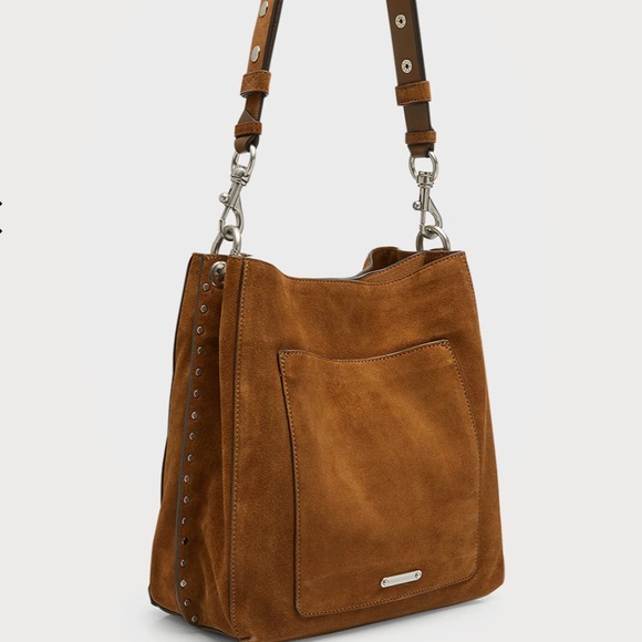 Rebecca Minkoff Whiskey Equestrian 
Darren Studded Suede Leather Shoulder Bag - Picture 7 of 16